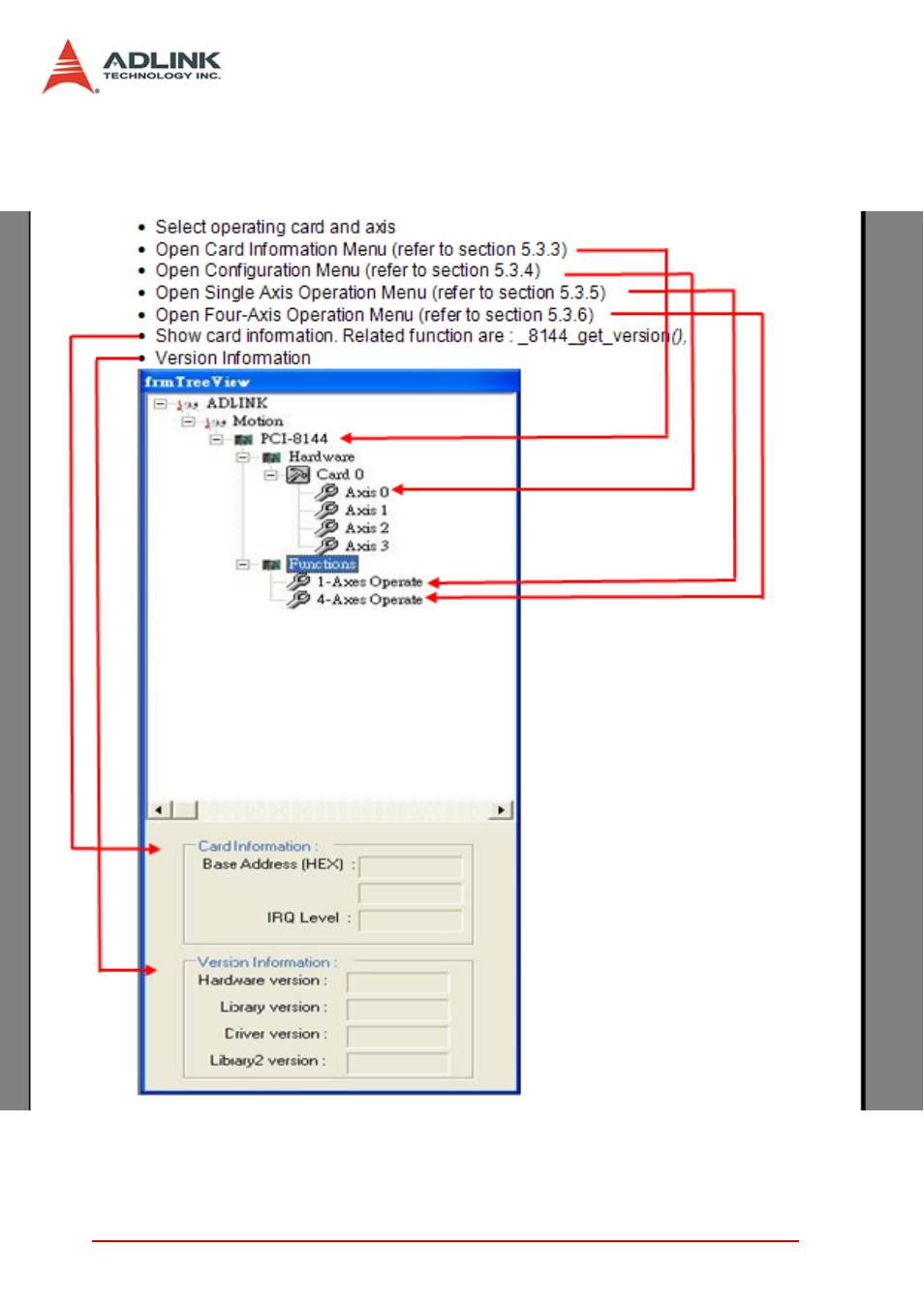 2 select menu, Select menu | ADLINK PCI-8144 User Manual | Page 64 / 166