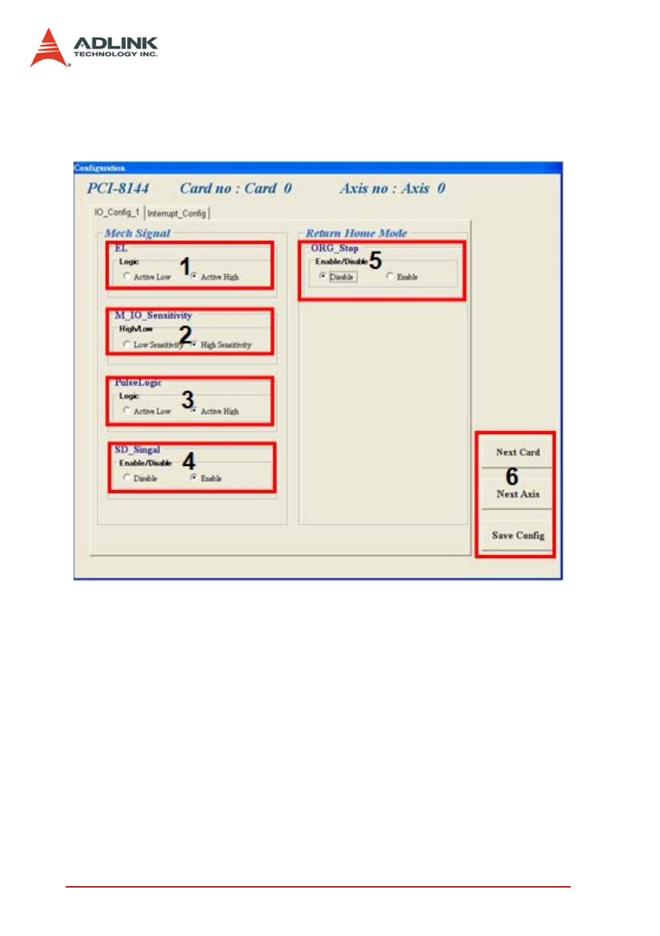 4 configuration menu, Configuration menu | ADLINK PCI-8144 User Manual | Page 66 / 166