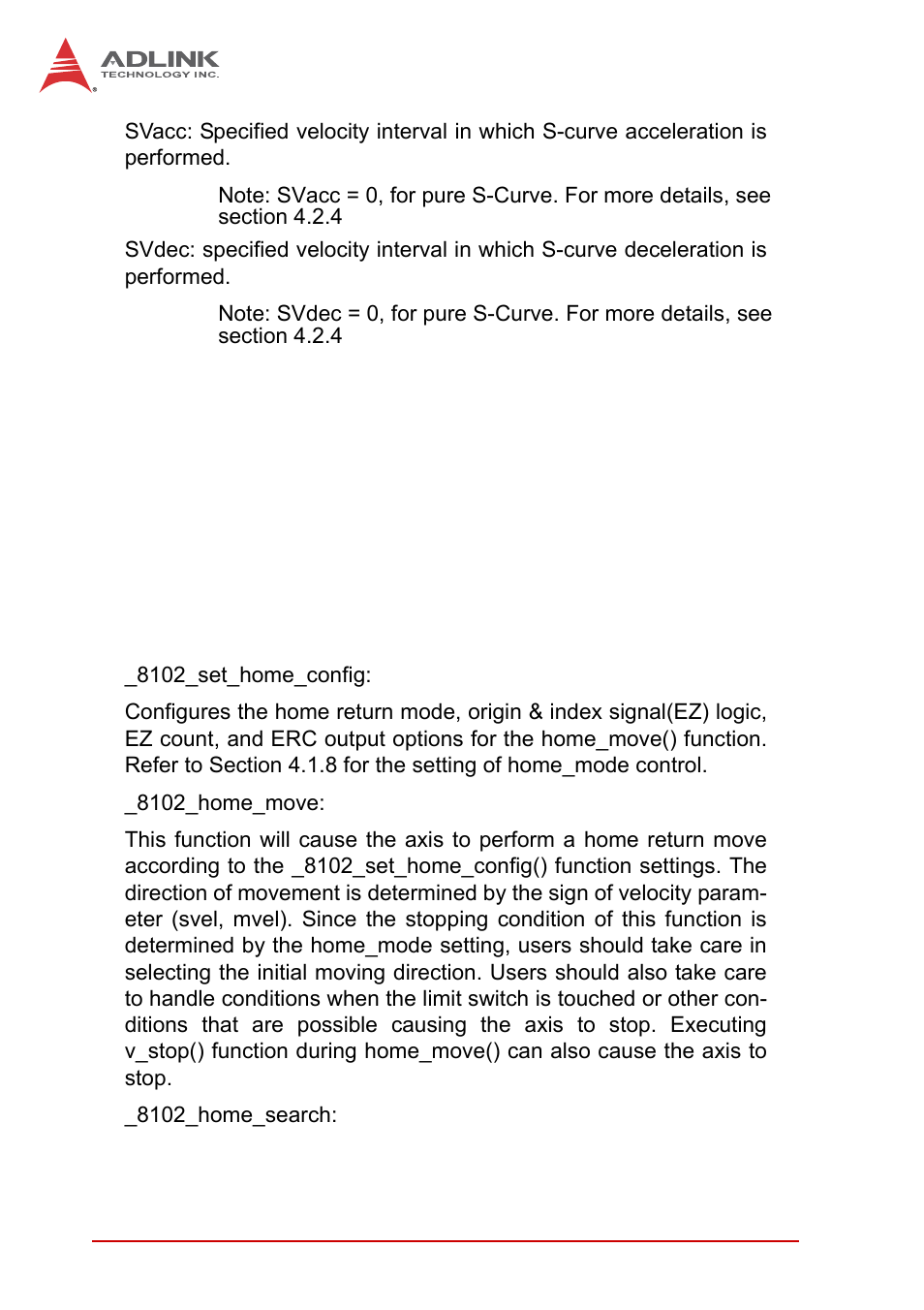 9 home return mode, Home return mode | ADLINK PCI-8102 User Manual | Page 151 / 211
