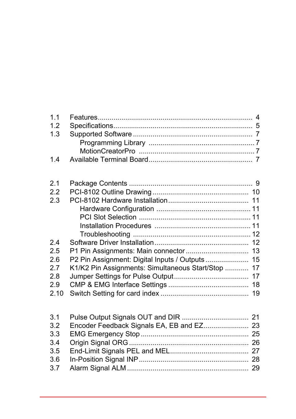 ADLINK PCI-8102 User Manual | Page 3 / 211