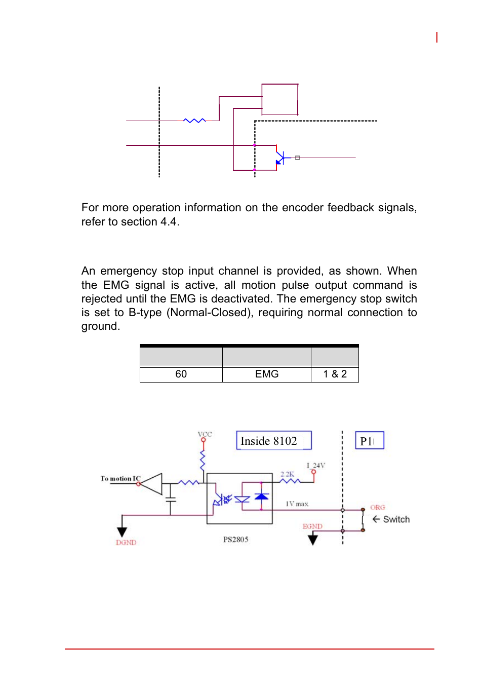 3 emg emergency stop, Emg emergency stop | ADLINK PCI-8102 User Manual | Page 36 / 211