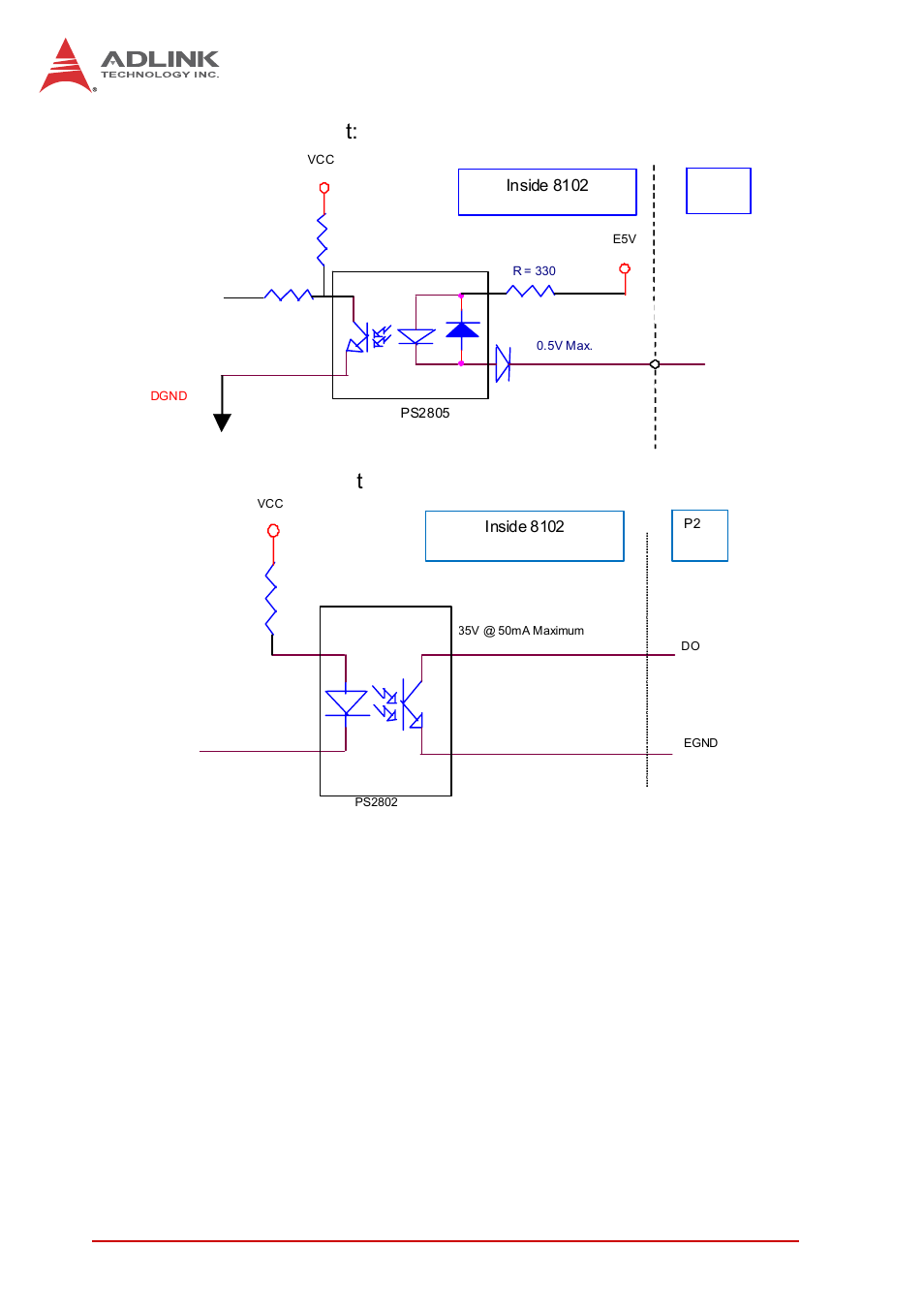 N npn sinking input t: -n npn sinking outpu t, 38 signal connections | ADLINK PCI-8102 User Manual | Page 49 / 211