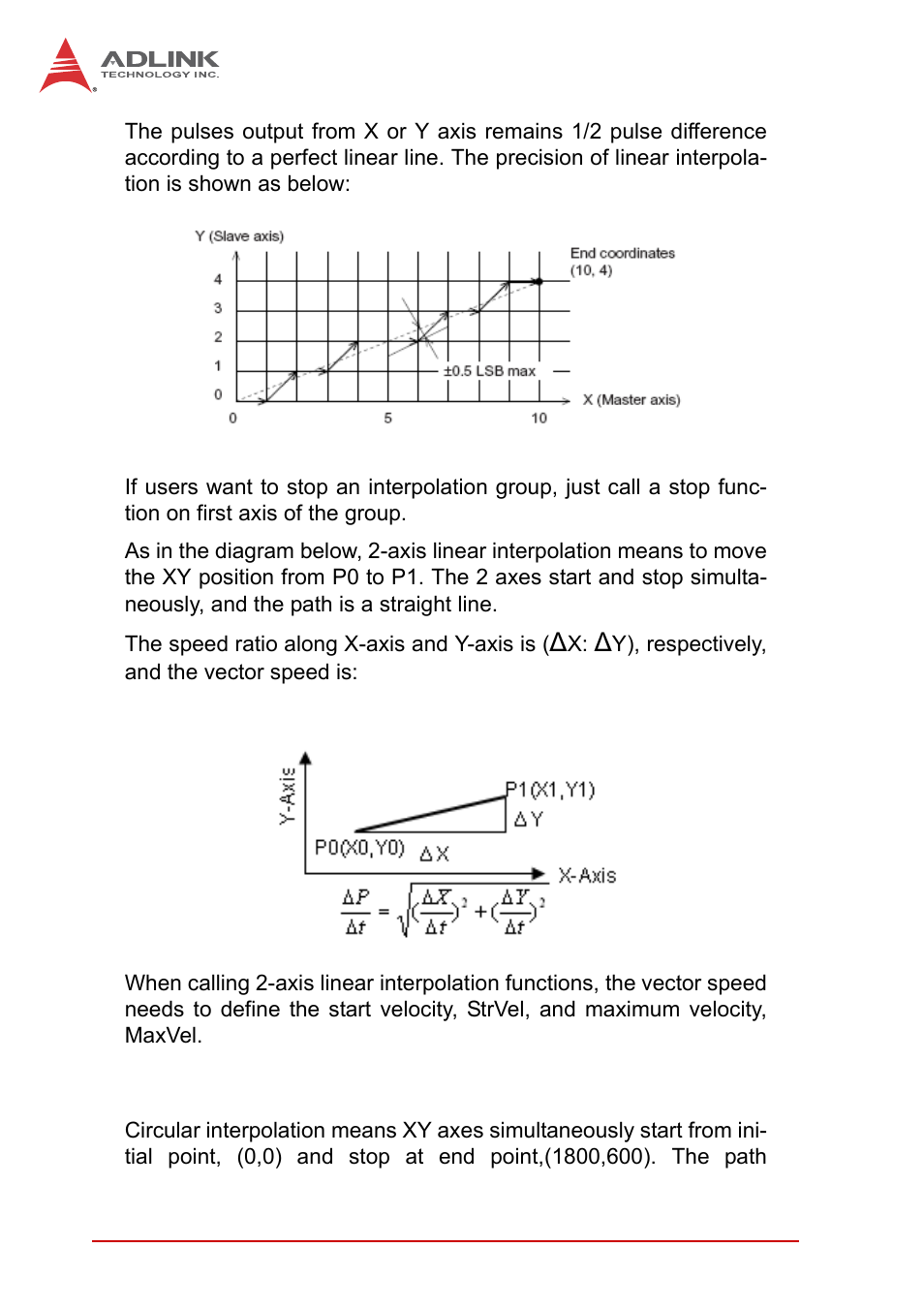 8 two axes circular interpolation mode, Two axes circular interpolation mode | ADLINK PCI-8102 User Manual | Page 61 / 211