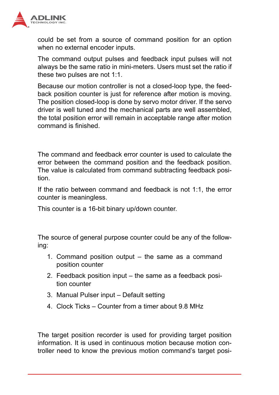 3 command and feedback error counter, 4 general purpose counter, 5 target position recorder | ADLINK PCI-8102 User Manual | Page 87 / 211