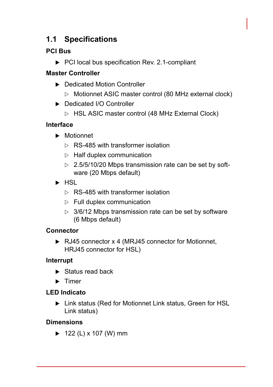 1 specifications, Specifications | ADLINK PCI-7856 User Manual | Page 15 / 86