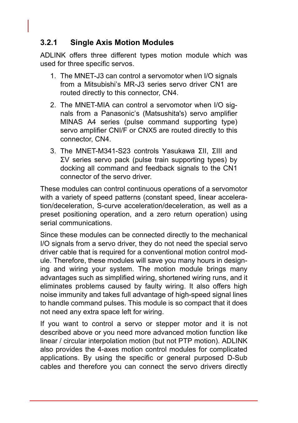 1 single axis motion modules | ADLINK PCI-7856 User Manual | Page 30 / 86
