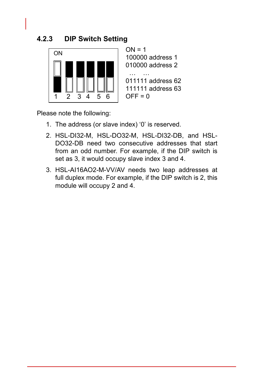 3 dip switch setting | ADLINK PCI-7856 User Manual | Page 42 / 86