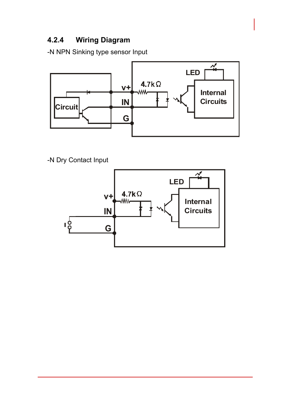 4 wiring diagram, V+ in | ADLINK PCI-7856 User Manual | Page 43 / 86