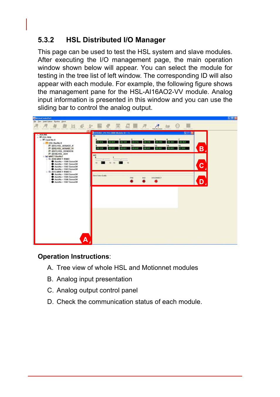 2 hsl distributed i/o manager | ADLINK PCI-7856 User Manual | Page 70 / 86