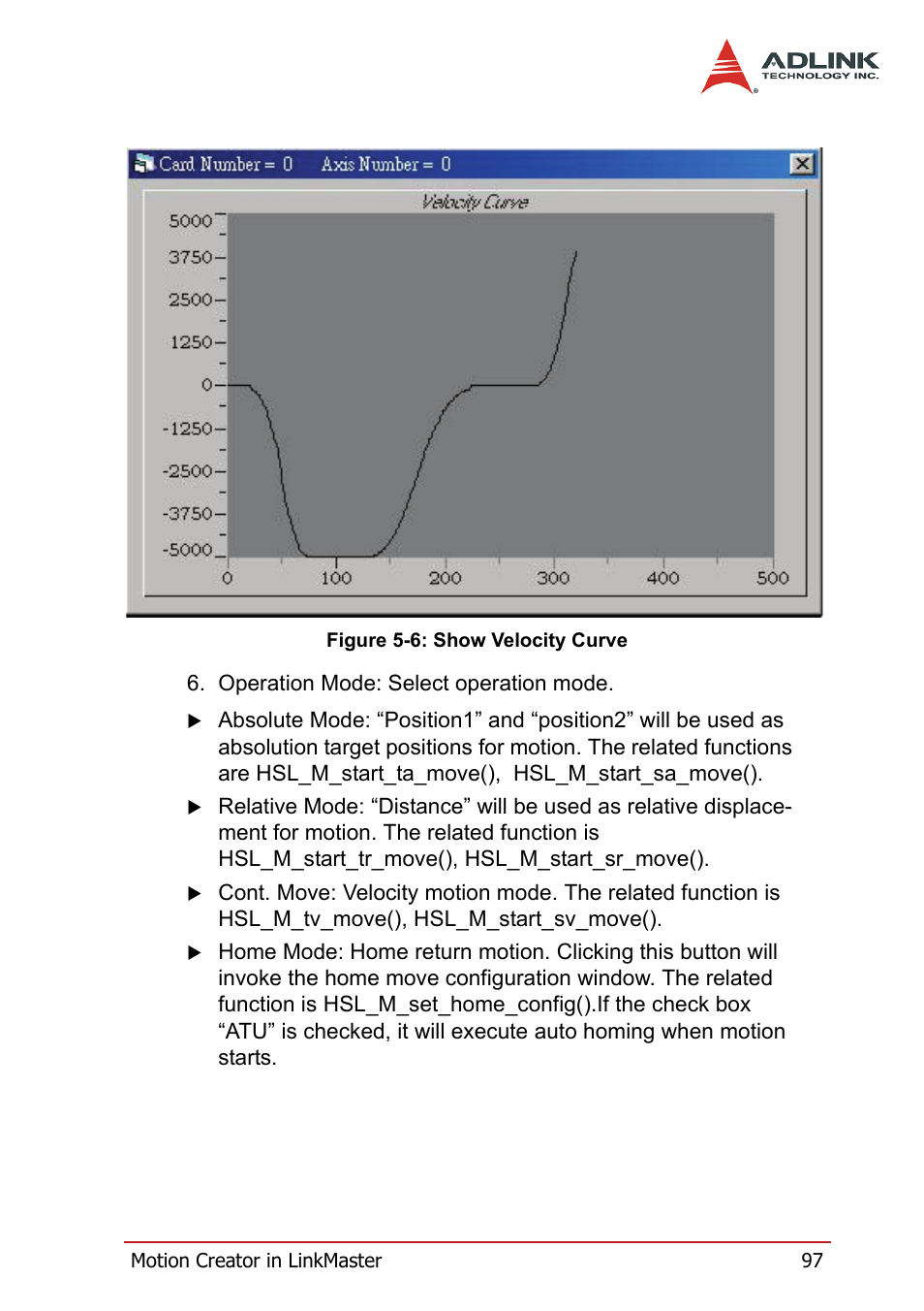 Figure 5-6: show velocity curve | ADLINK HSL-4XMO User Manual | Page 107 / 116
