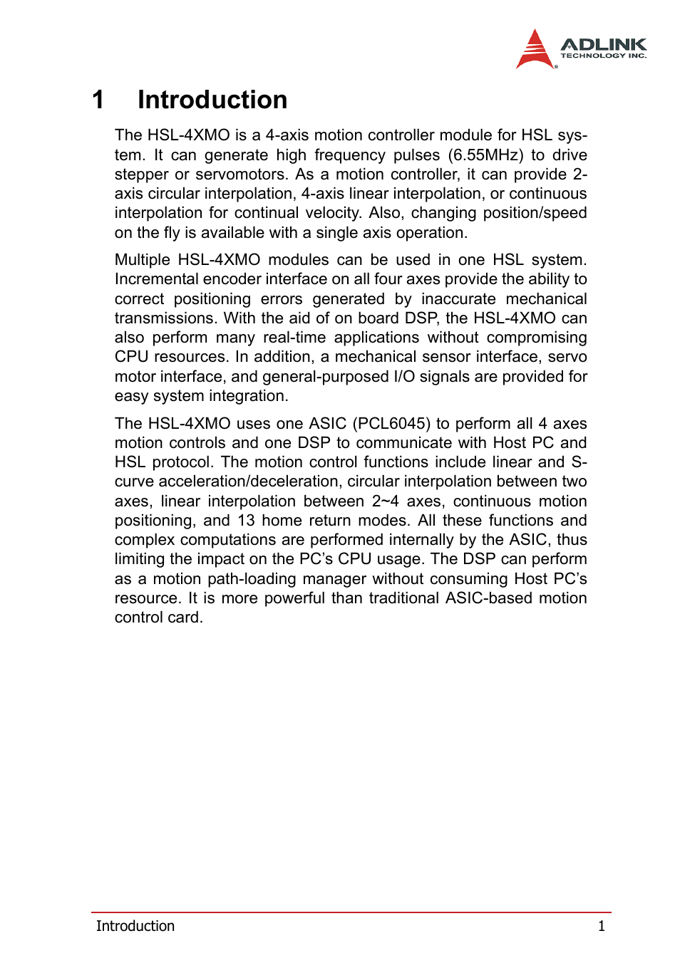 ADLINK HSL-4XMO User Manual | Page 11 / 116
