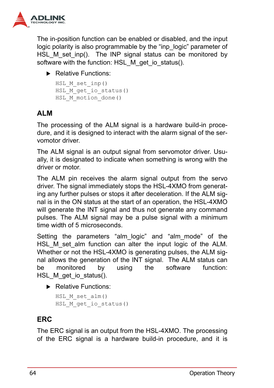 Alm erc | ADLINK HSL-4XMO User Manual | Page 74 / 116