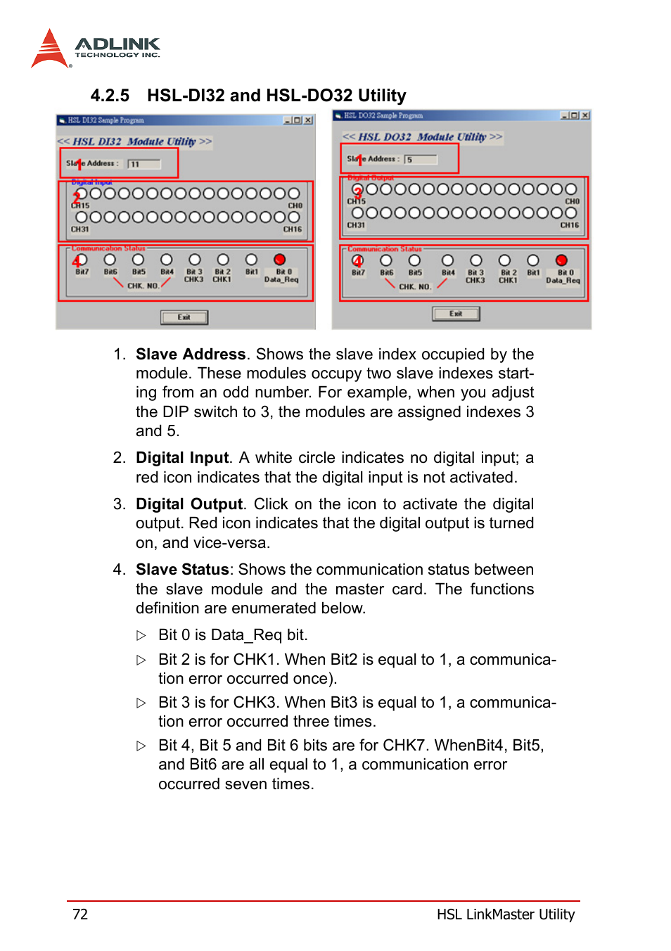 5 hsl-di32 and hsl-do32 utility, Hsl-di32 and hsl-do32 utility | ADLINK HSL-DI32-M-N/HSL-DI32-M-P User Manual | Page 85 / 137