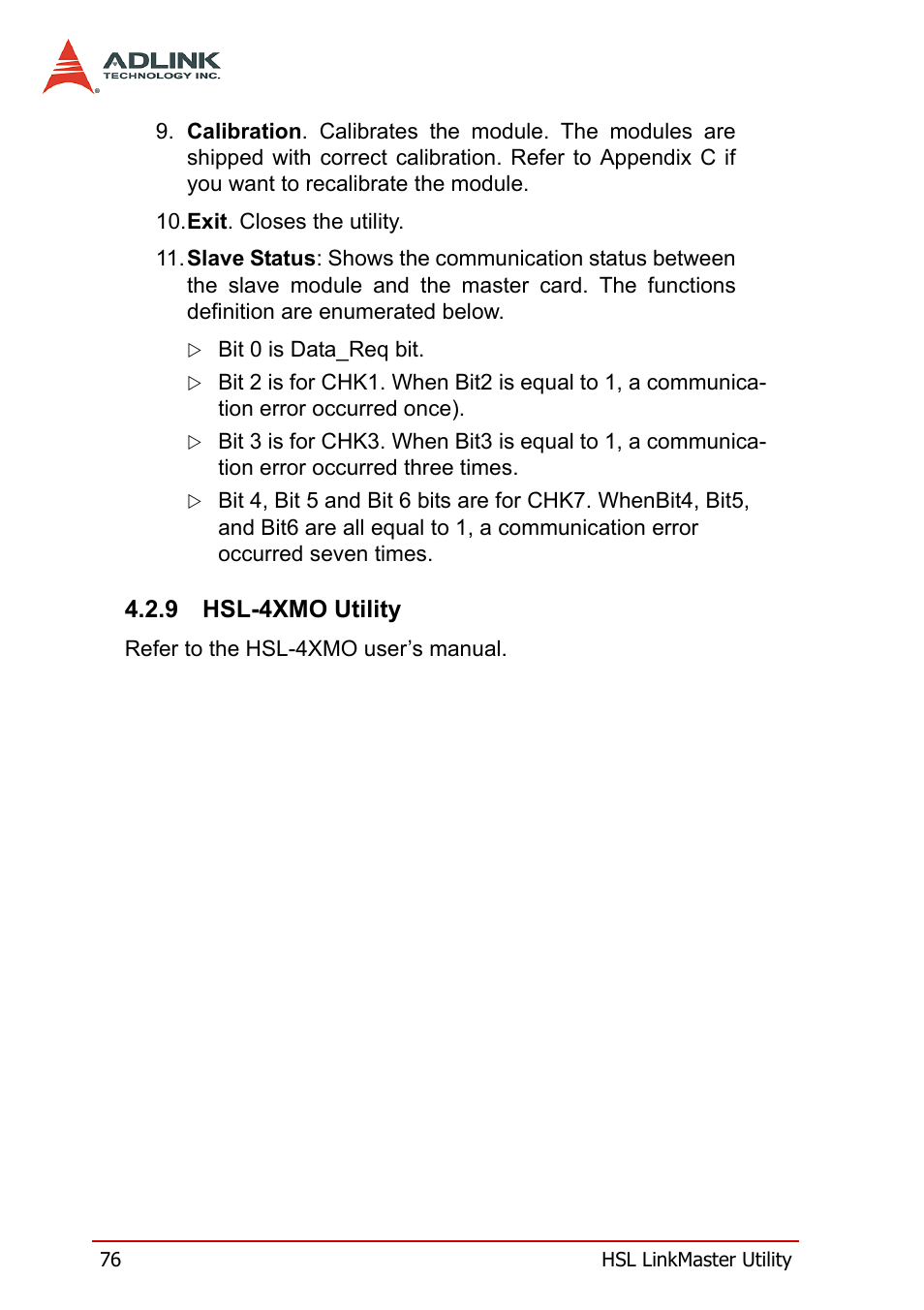 9 hsl-4xmo utility, Hsl-4xmo utility | ADLINK HSL-DI32-M-N/HSL-DI32-M-P User Manual | Page 89 / 137