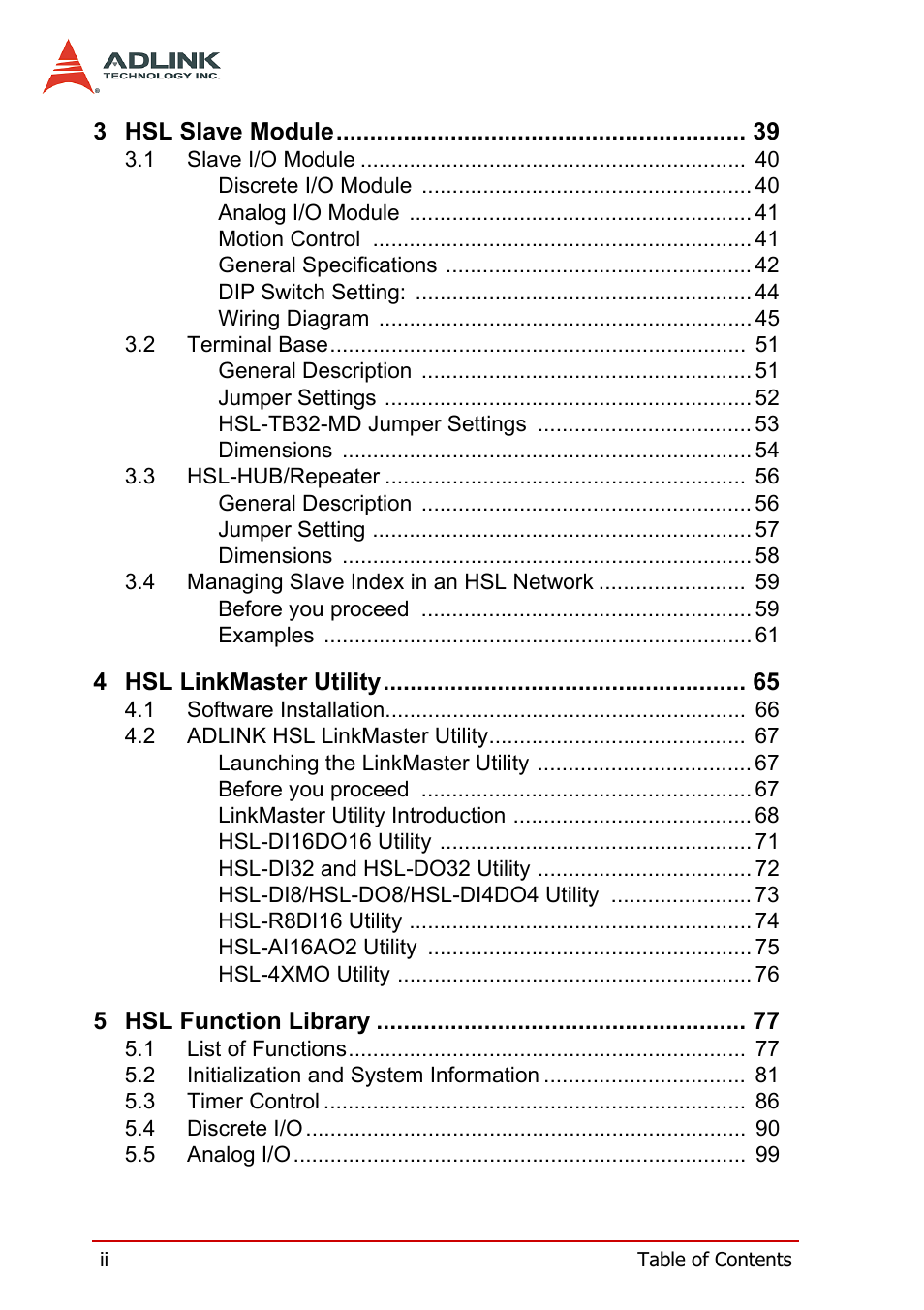 ADLINK HSL-DO32-M-N/HSL-DO32-M-P User Manual | Page 6 / 137