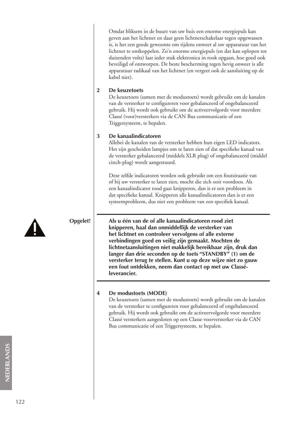 Classe Audio CA-3200 User Manual | Page 122 / 136