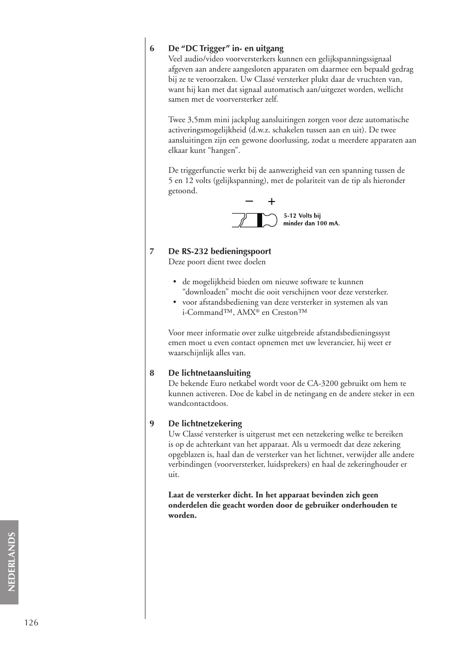 Classe Audio CA-3200 User Manual | Page 126 / 136