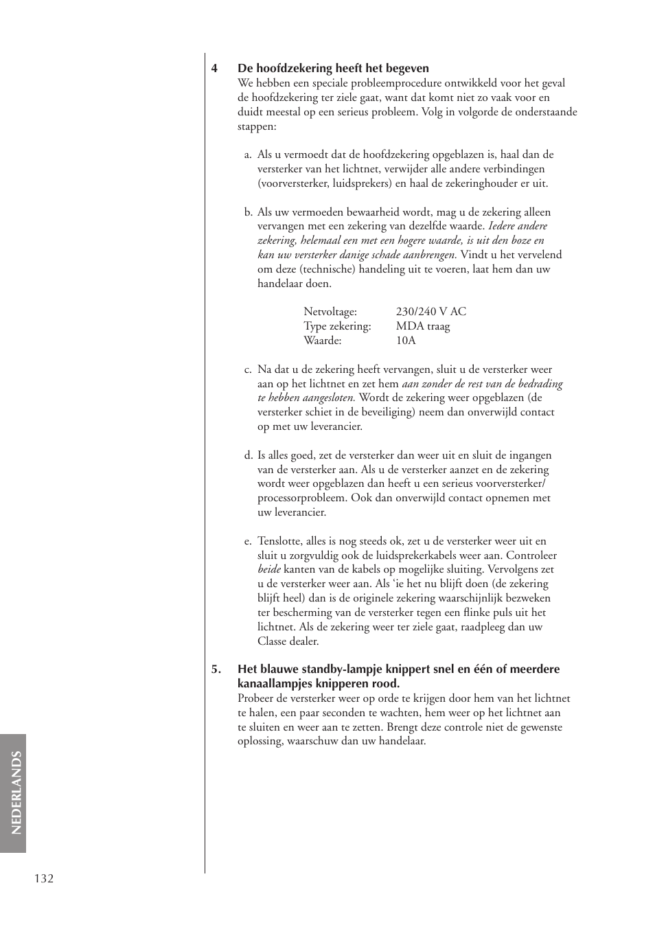 Classe Audio CA-3200 User Manual | Page 132 / 136