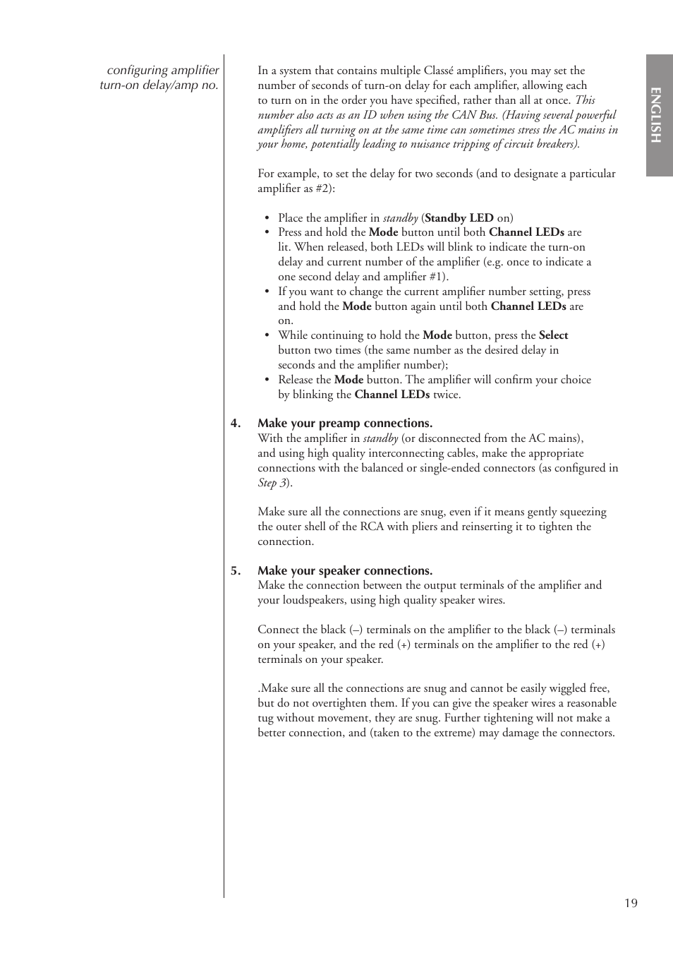Classe Audio CA-3200 User Manual | Page 19 / 136