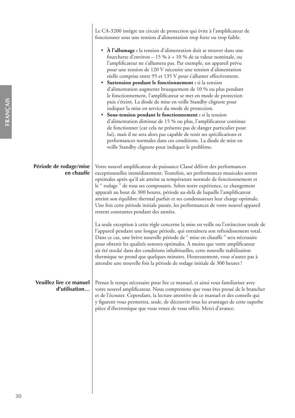 Classe Audio CA-3200 User Manual | Page 30 / 136