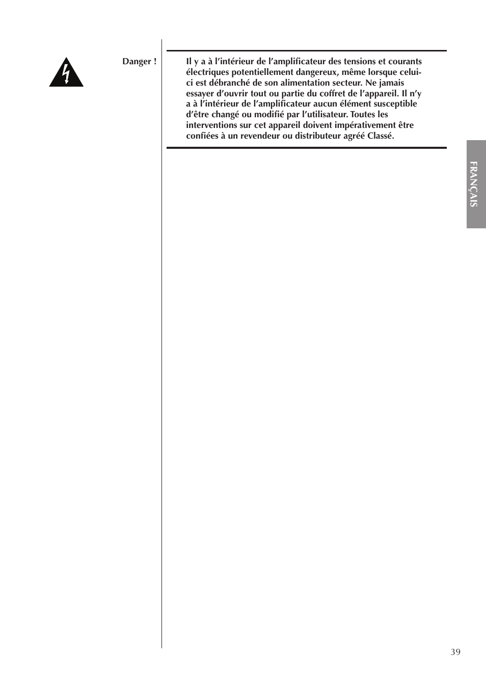 Classe Audio CA-3200 User Manual | Page 39 / 136