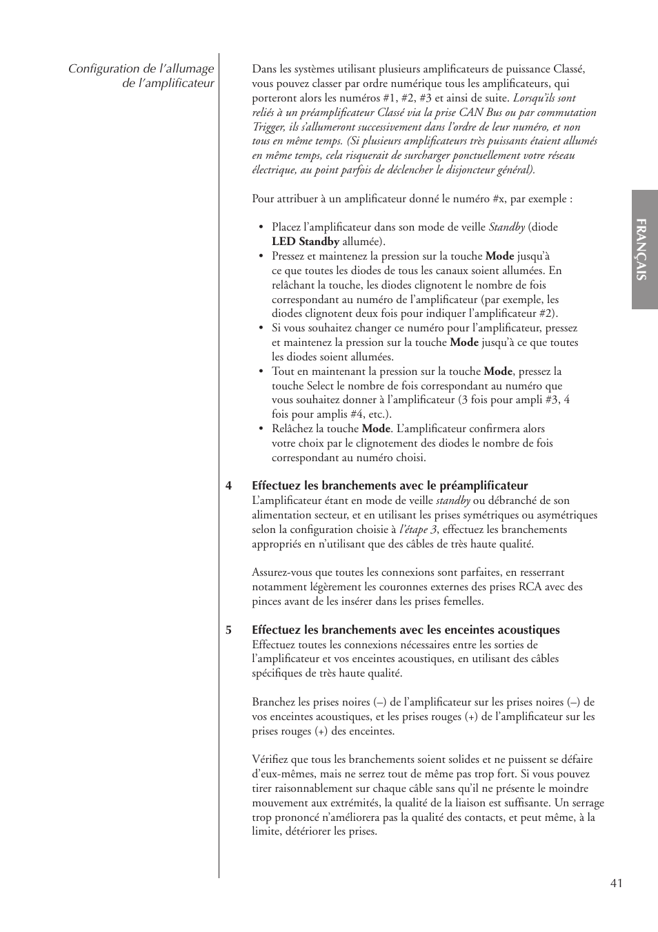 Classe Audio CA-3200 User Manual | Page 41 / 136