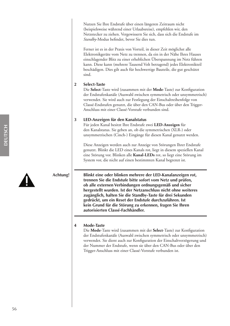 Classe Audio CA-3200 User Manual | Page 56 / 136