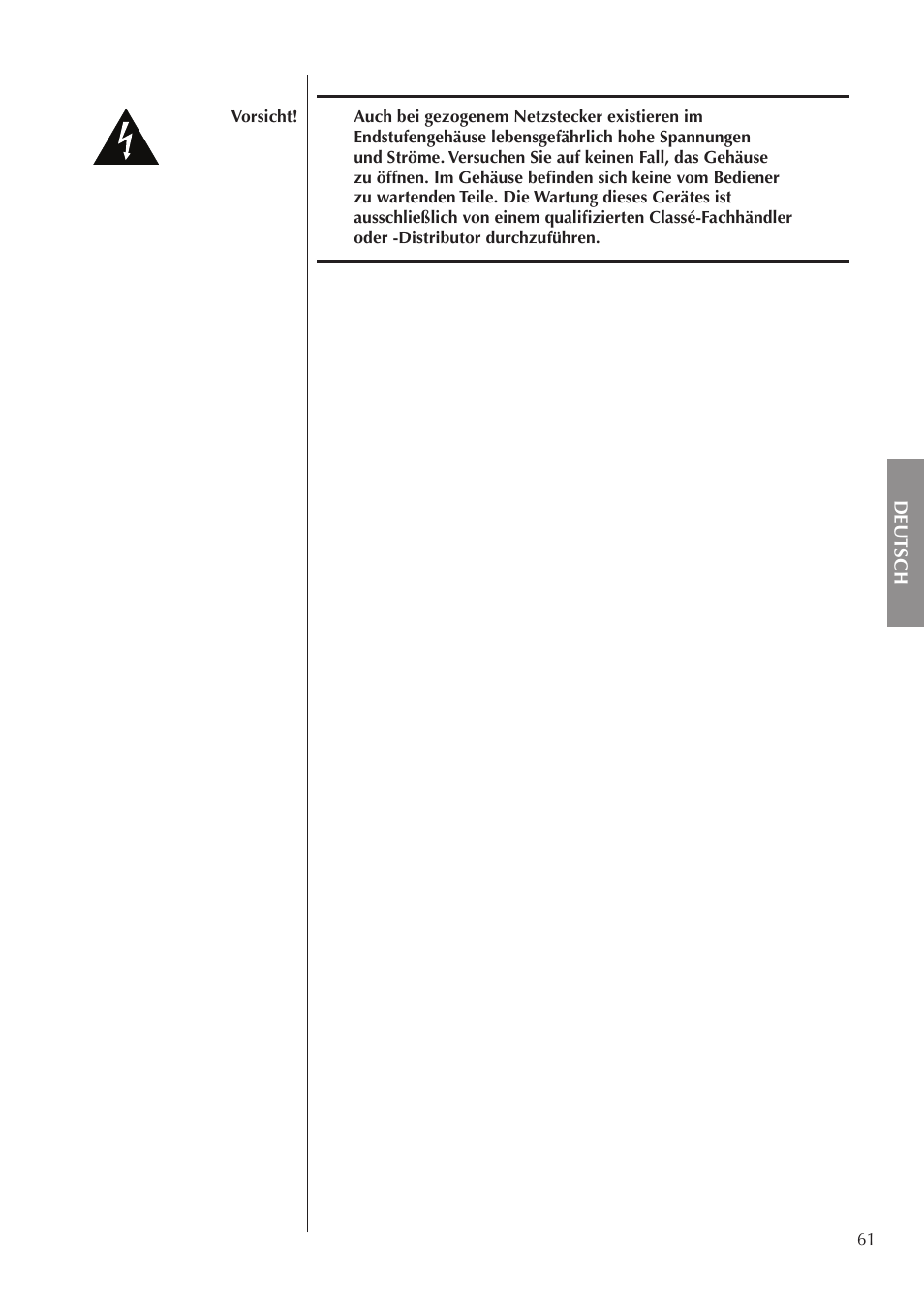 Classe Audio CA-3200 User Manual | Page 61 / 136