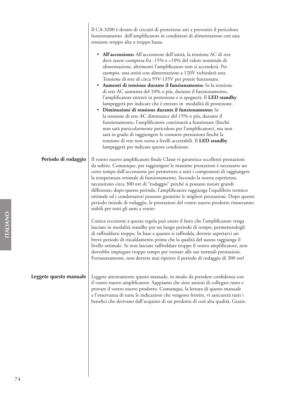 Classe Audio CA-3200 User Manual | Page 74 / 136