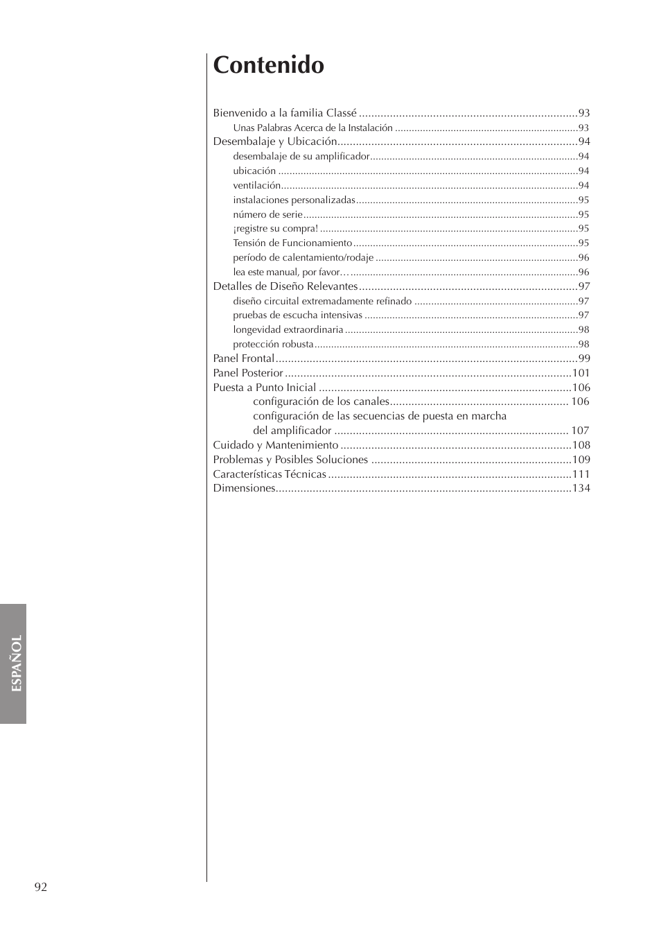 Classe Audio CA-3200 User Manual | Page 92 / 136