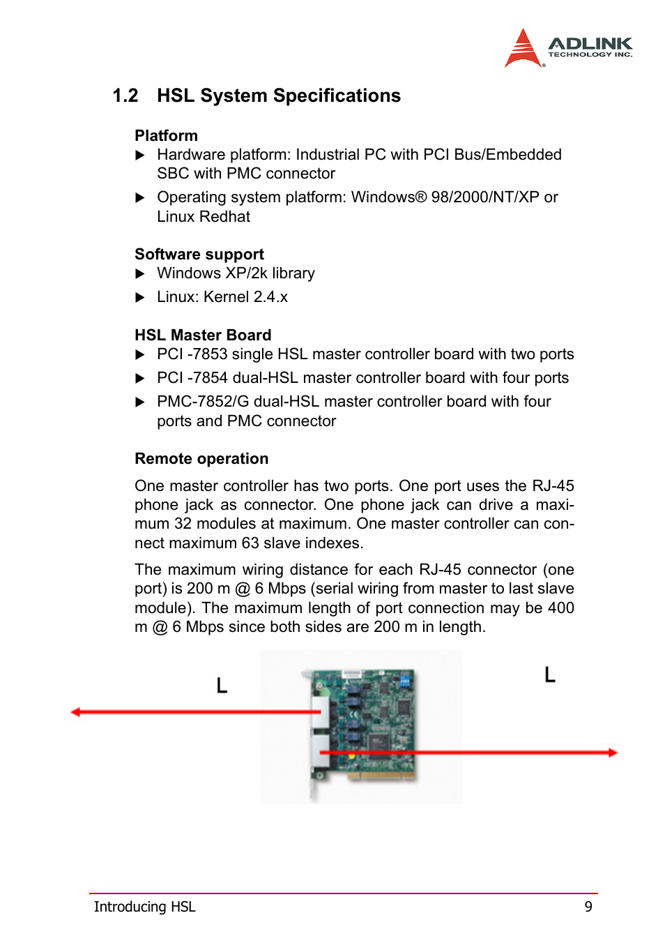 2 hsl system specifications, Hsl system specifications | ADLINK HSL-AI16AO2-M-VV/-AV User Manual | Page 22 / 137