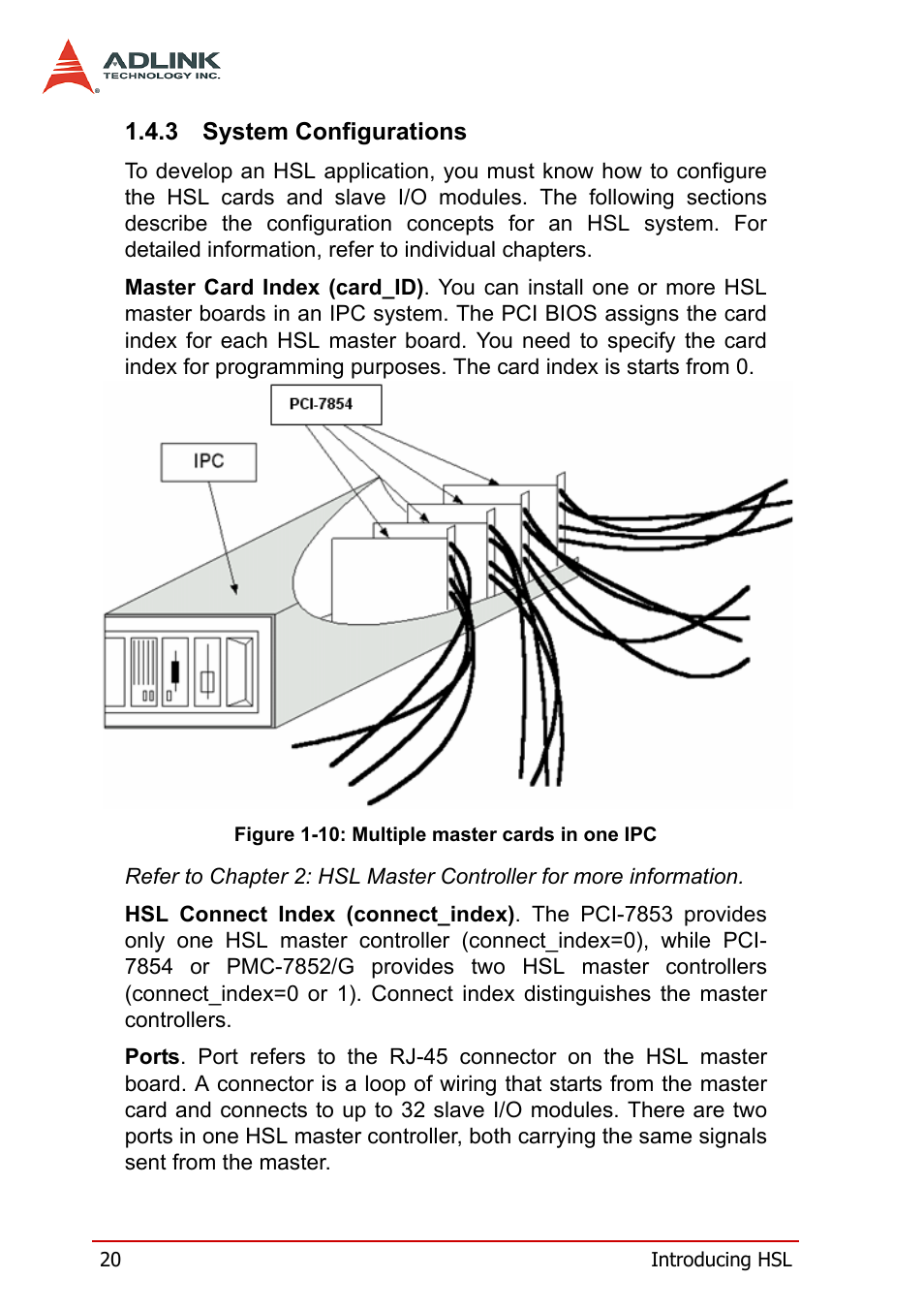 3 system configurations, System configurations, Figure 1-10: multiple master cards in one ipc | ADLINK HSL-AI16AO2-M-VV/-AV User Manual | Page 33 / 137