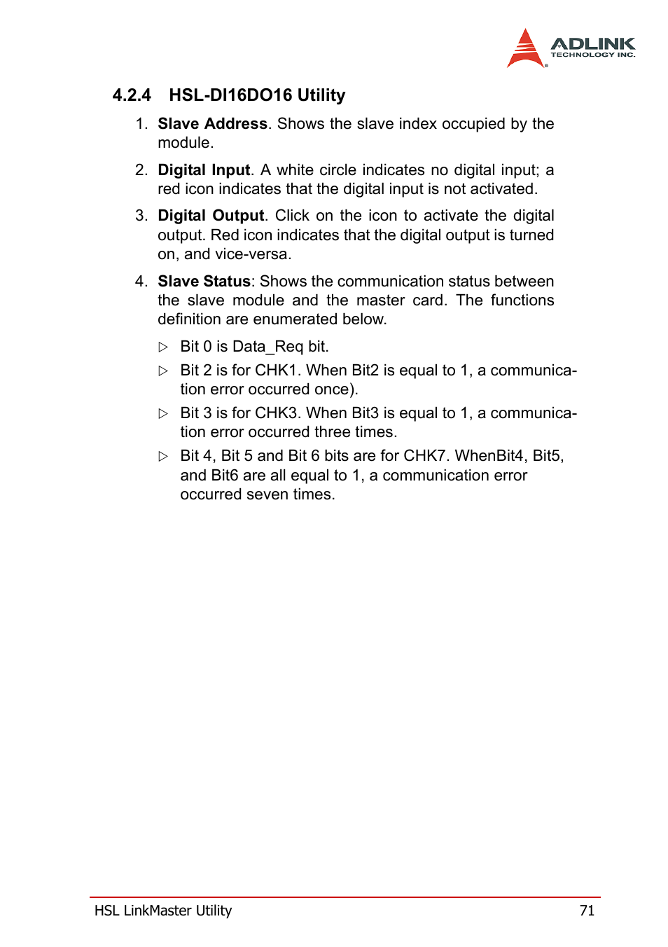 4 hsl-di16do16 utility, Hsl-di16do16 utility | ADLINK HSL-AI16AO2-M-VV/-AV User Manual | Page 84 / 137