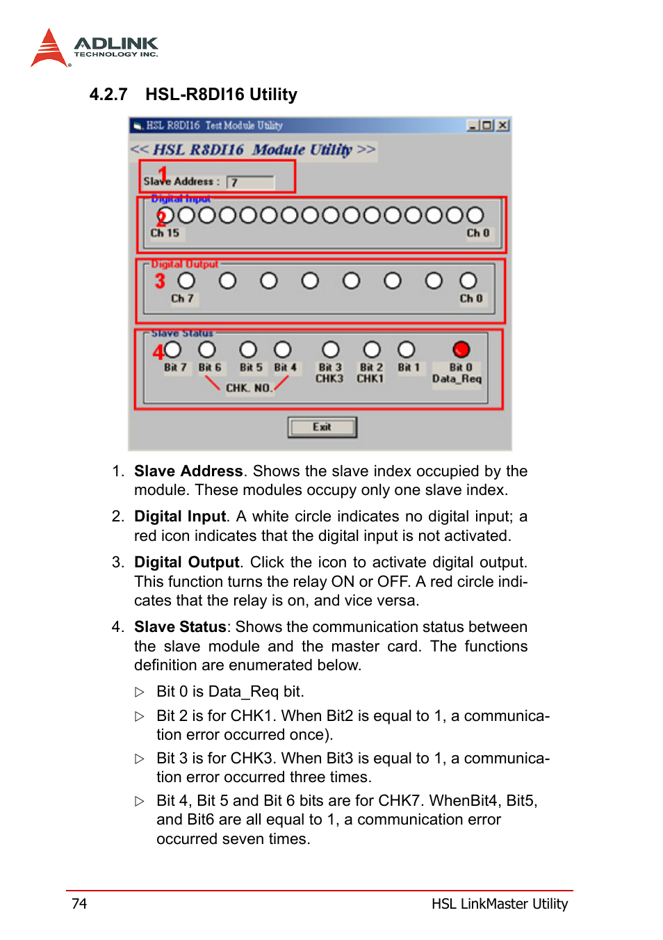 7 hsl-r8di16 utility, Hsl-r8di16 utility | ADLINK HSL-AI16AO2-M-VV/-AV User Manual | Page 87 / 137