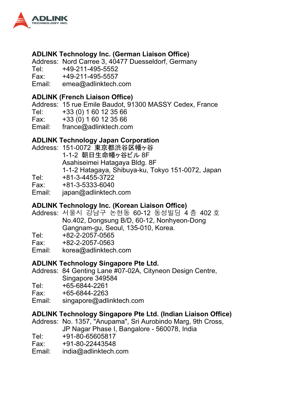 ADLINK PCI-8124-C User Manual | Page 4 / 102