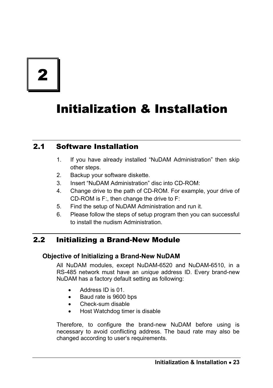 Initialization & installation | ADLINK ND-6013 User Manual | Page 31 / 108
