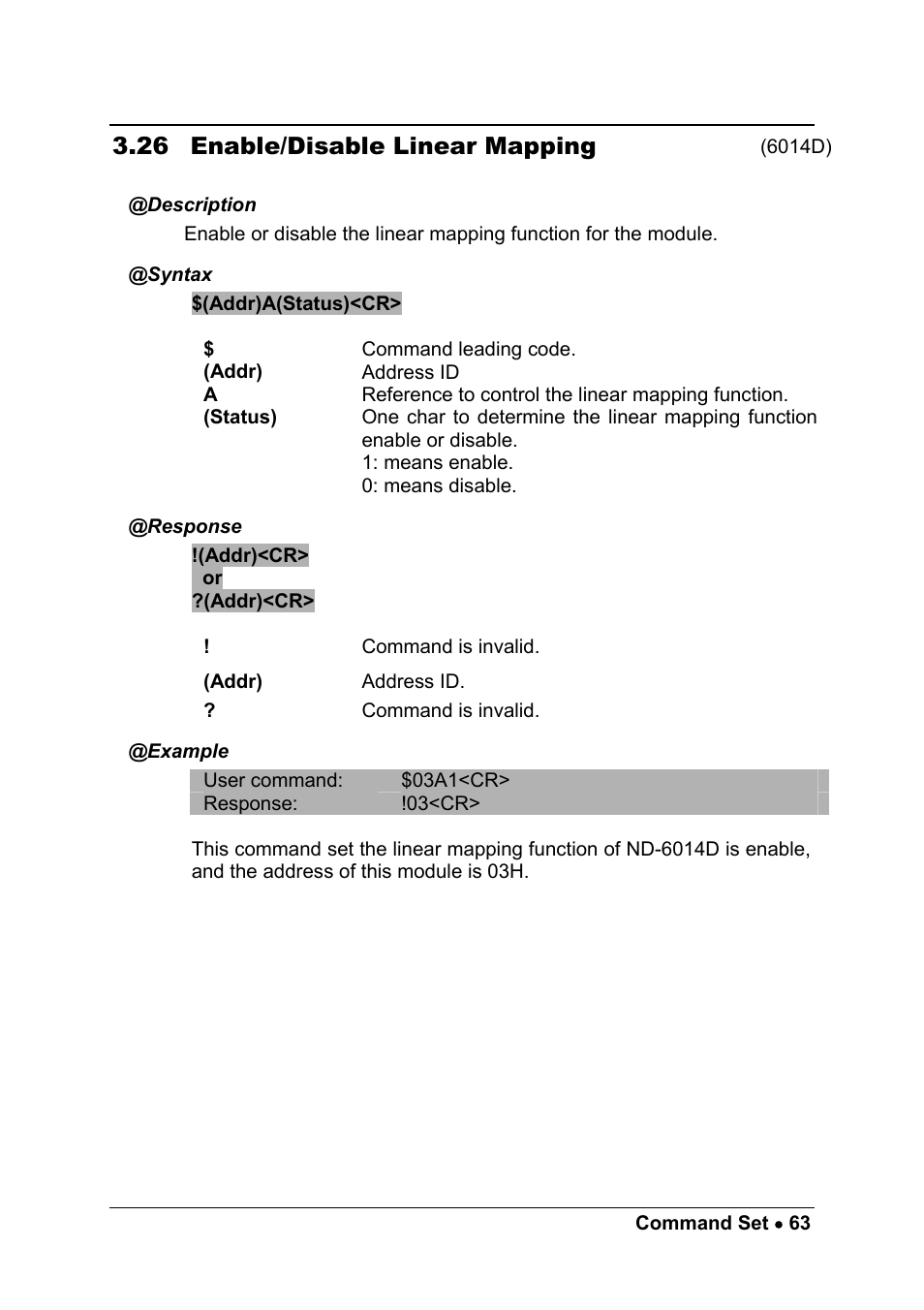 26 enable/disable linear mapping | ADLINK ND-6013 User Manual | Page 71 / 108