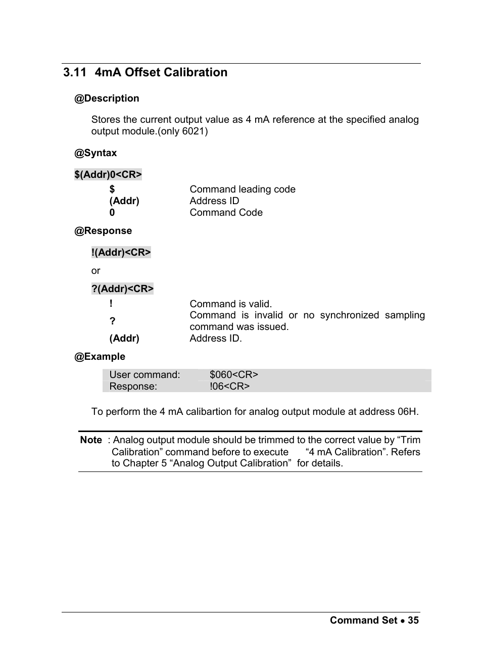 11 4ma offset calibration | ADLINK ND-6021 User Manual | Page 41 / 65