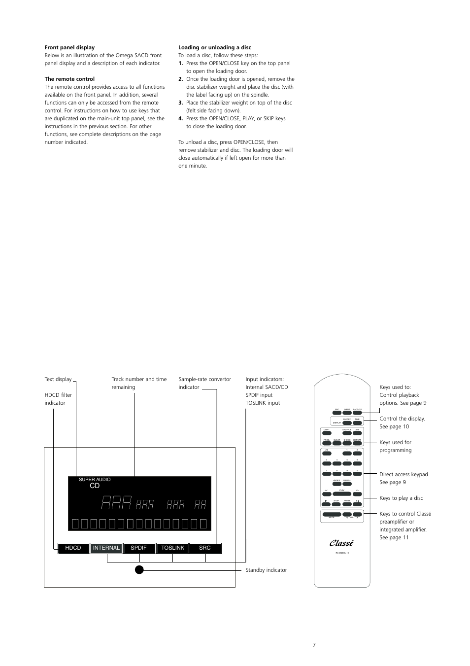 Hdcd | Classe Audio Omega Super Audio User Manual | Page 7 / 12