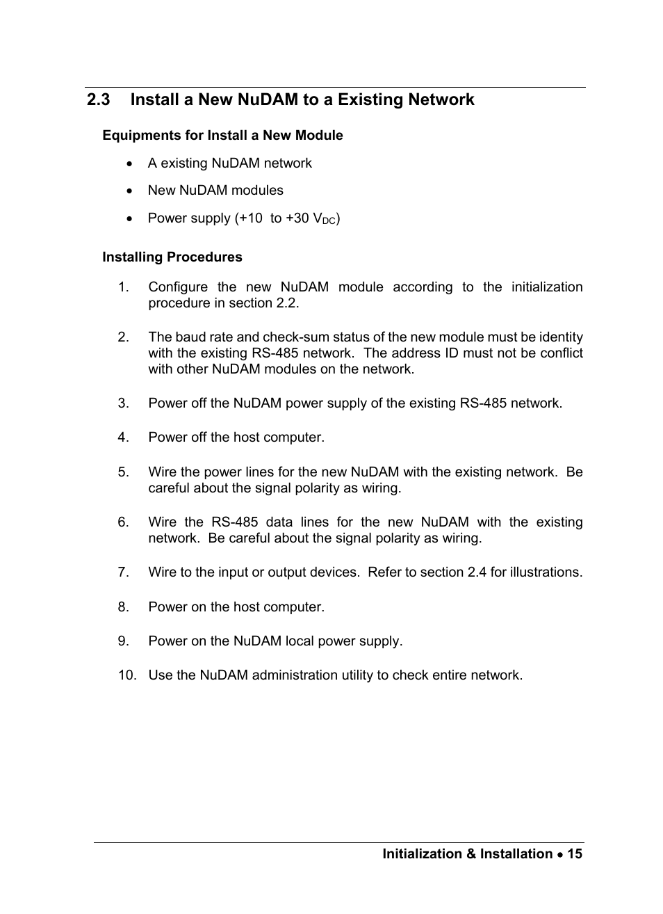 3 install a new nudam to a existing network | ADLINK ND-6024 User Manual | Page 21 / 65