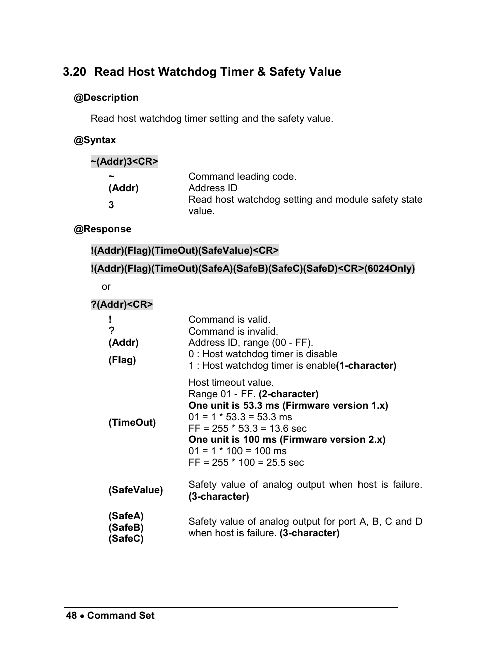 20 read host watchdog timer & safety value | ADLINK ND-6024 User Manual | Page 54 / 65