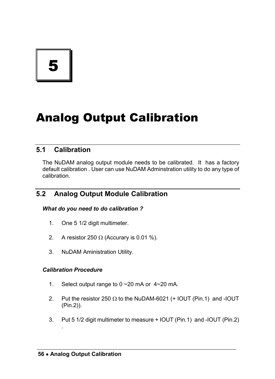 Analog output calibration | ADLINK ND-6024 User Manual | Page 62 / 65