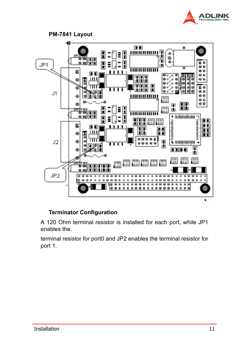ADLINK PCI-7841/cPCI-7841 User Manual | Page 19 / 52