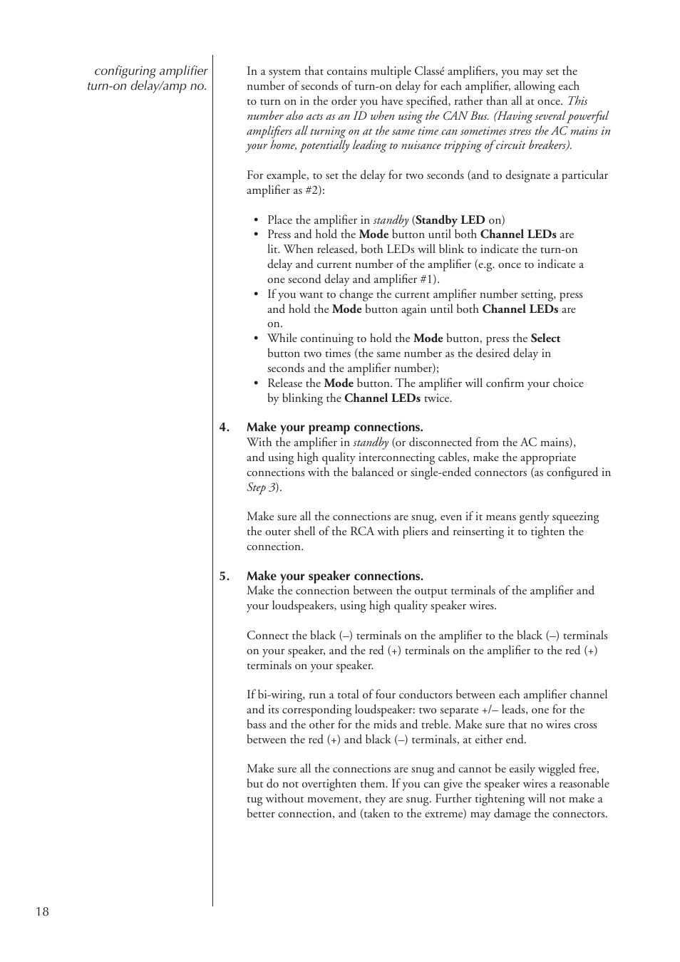 Classe Audio CA-2100 User Manual | Page 18 / 24