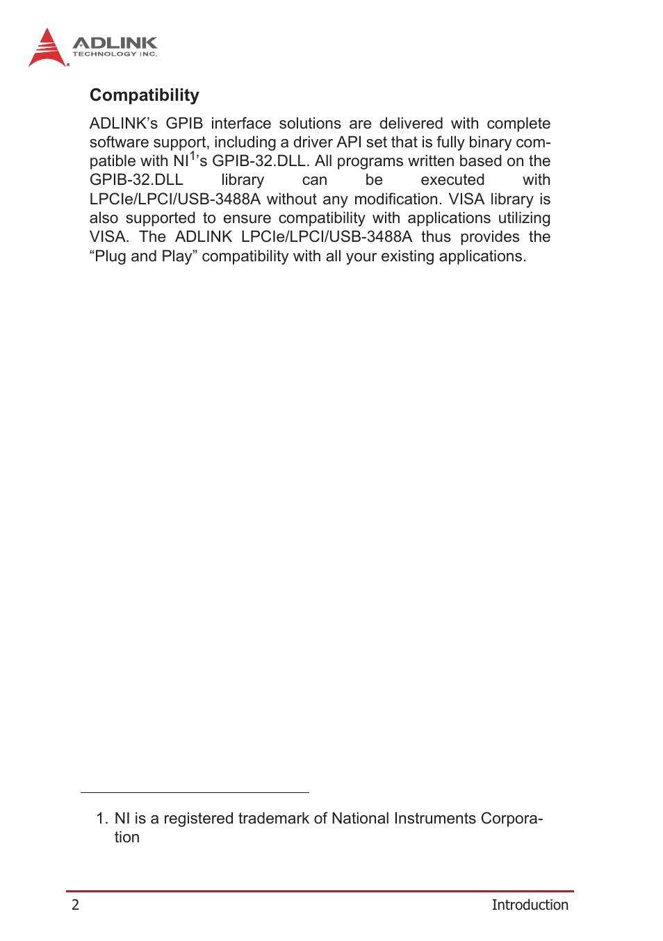 Compatibility | ADLINK LPCIe-3488A User Manual | Page 12 / 42