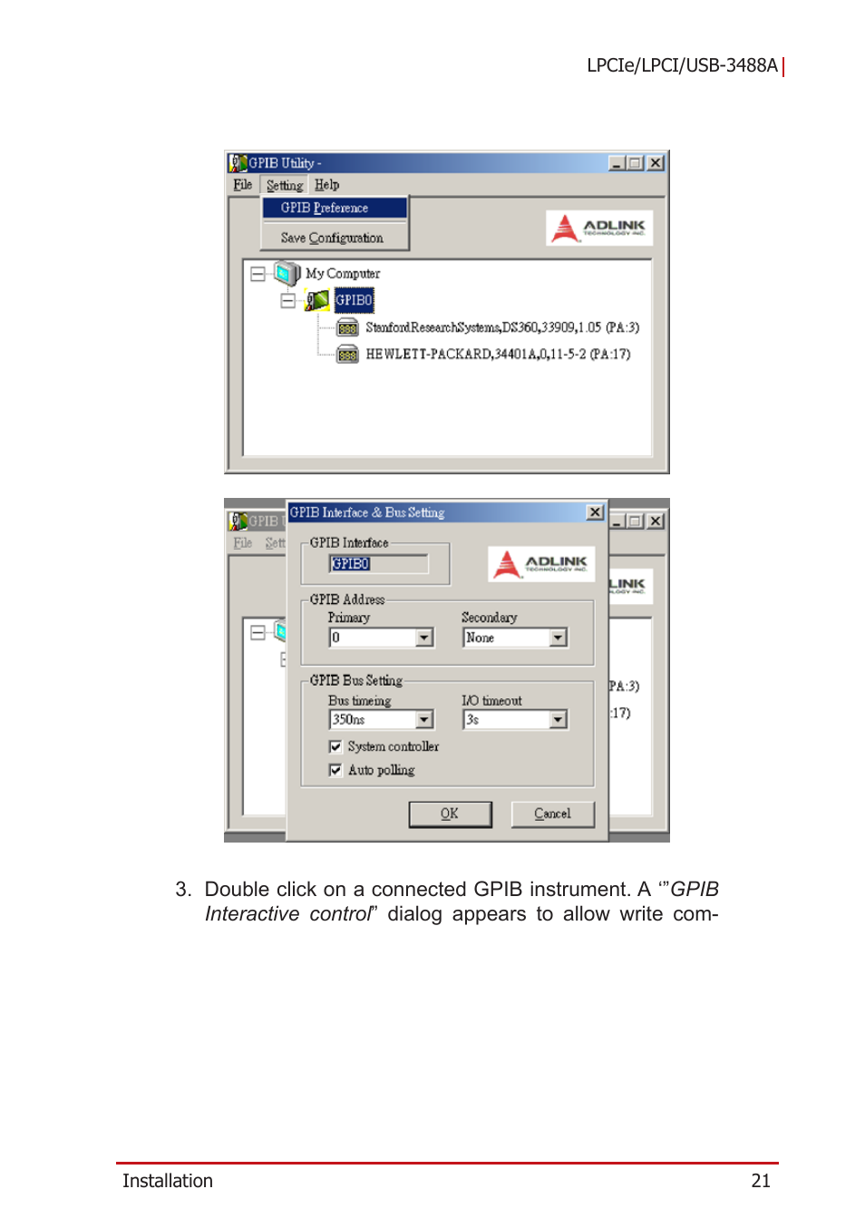 ADLINK LPCIe-3488A User Manual | Page 31 / 42