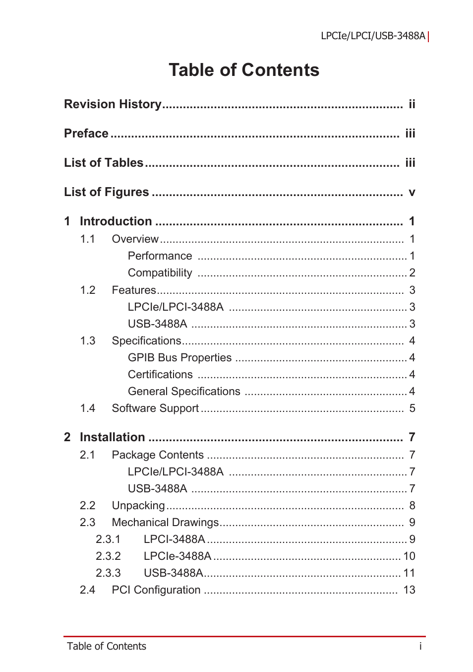 ADLINK LPCIe-3488A User Manual | Page 5 / 42