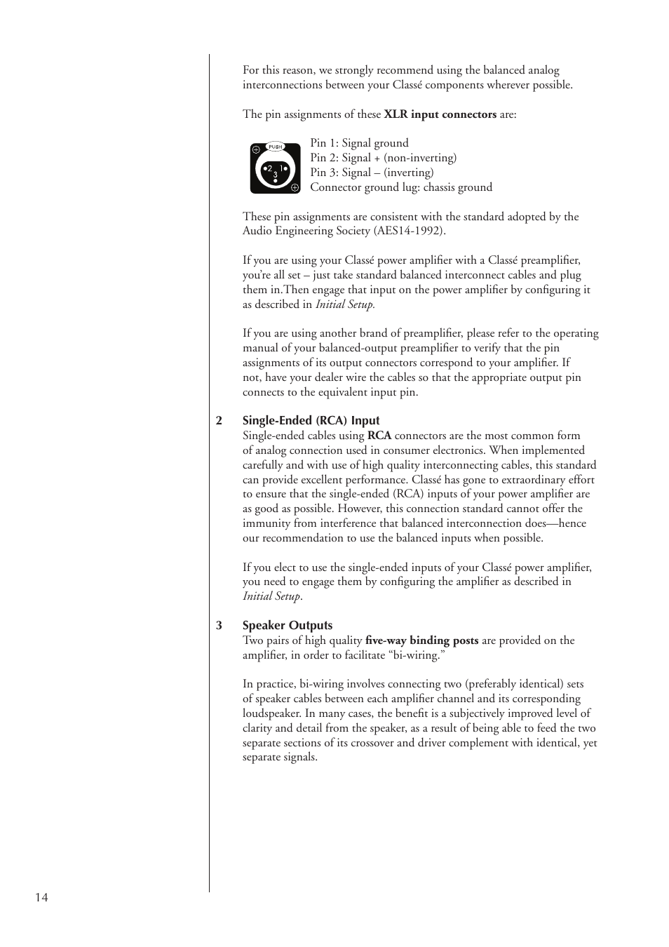 Classe Audio Power Amplifier CA-2200 User Manual | Page 14 / 26