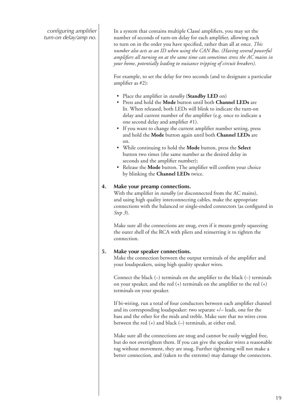 Classe Audio Power Amplifier CA-2200 User Manual | Page 19 / 26