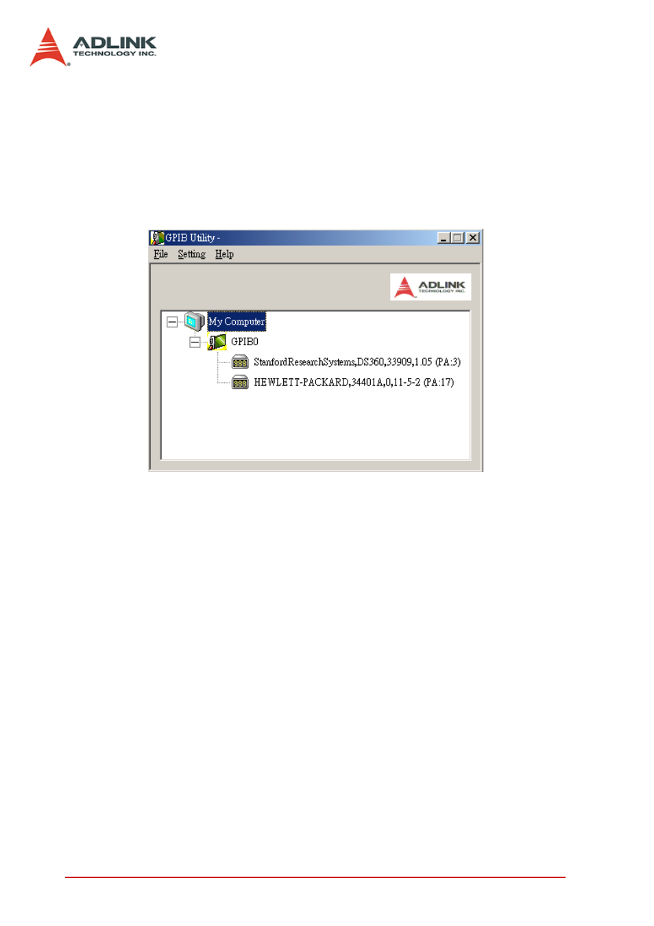 2 using the adlink gpib utility, Using the adlink gpib utility | ADLINK LPCI-3488A User Manual | Page 26 / 34